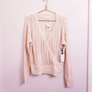 ASTR cream wrap sweater in XL